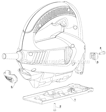 Page A Diagram and Parts List for 7662B Type 1 Black and Decker Jig Saw